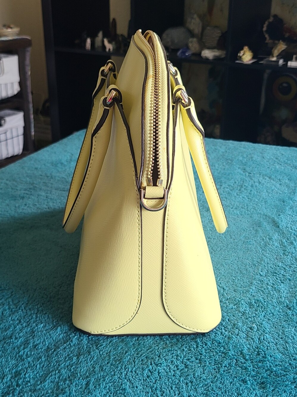 Kate Spade Payton Medium Dome Satchel in a yellow Frosty Lime - Picture 5 of 15